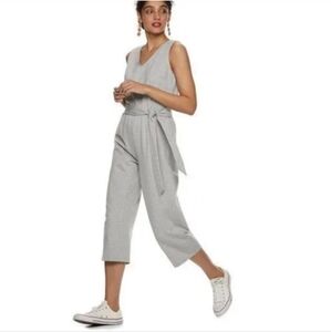 EUC Popsugar Heather Gray Sleeveless Jumpsuit